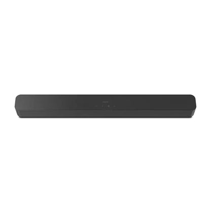 Front view of the Philips TAB5500 Black 2.1ch soundbar on a white background