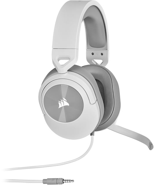 HS55 Surround White Headset; 50mm Audio Drivers; Omnidirectional micg; Analog; On-ear volume and mute controls