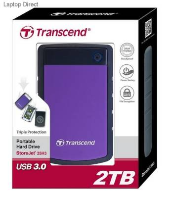 TRANSCEND 2TB USB3.1 RUGGED 2.5'' HDD - PURPLE