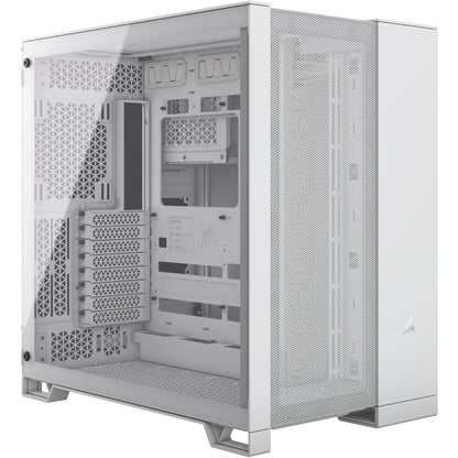 Corsair 6500D Airflow Mid-Tower Dual Chamber Tempered Glass ATX PC case - White