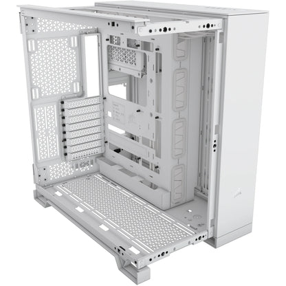Corsair 6500D Airflow Mid-Tower Dual Chamber Tempered Glass ATX PC case - White