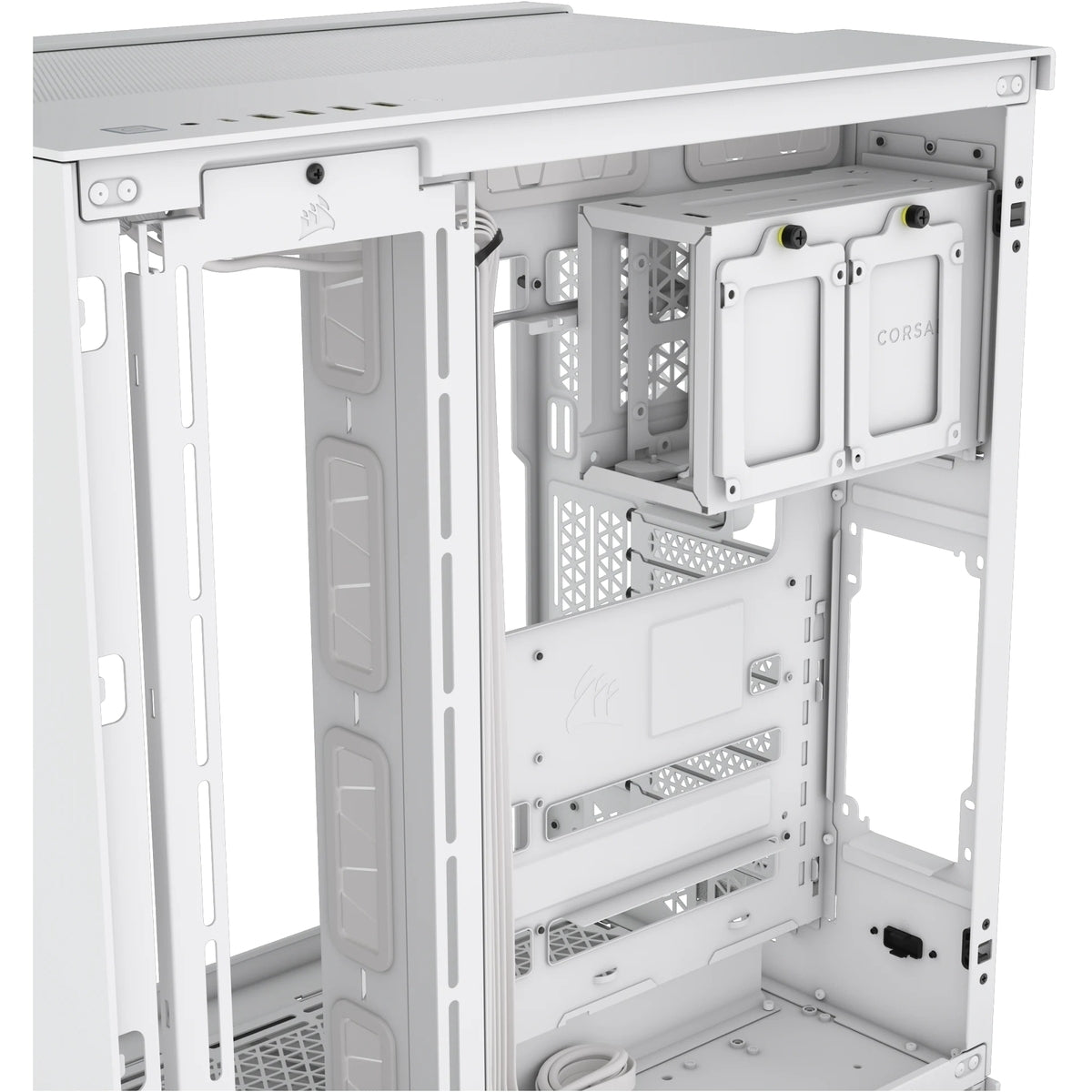 Corsair 6500D Airflow Mid-Tower Dual Chamber Tempered Glass ATX PC case - White