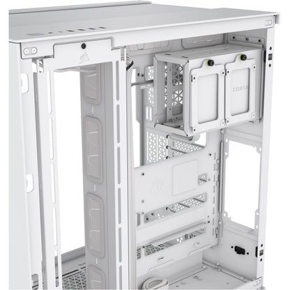 Corsair 6500D Airflow Mid-Tower Dual Chamber Tempered Glass ATX PC case - White