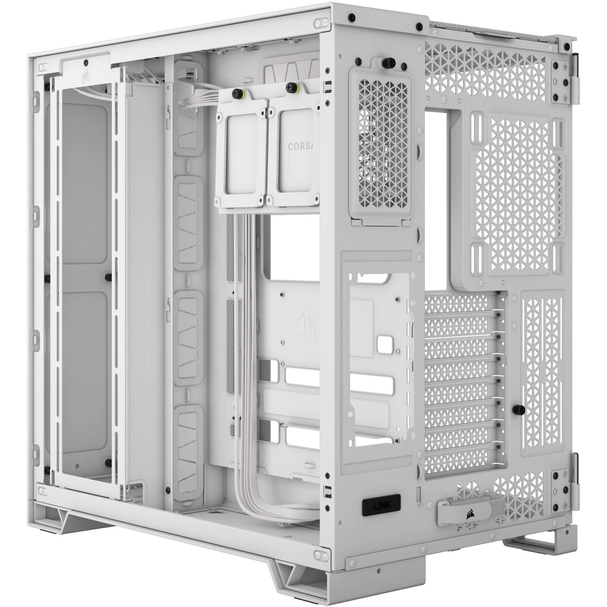 Corsair 6500D Airflow Mid-Tower Dual Chamber Tempered Glass ATX PC case - White
