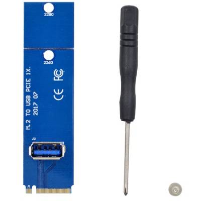 MicroWorld M.2 to USB port Card