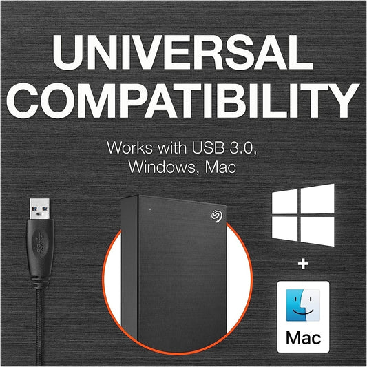 Seagate STKZ5000400 One Touch 5TB; 2.5''; USB 3.0; External HDD - Black; Includes Seagate Rescue data recovery service; 3 Year W