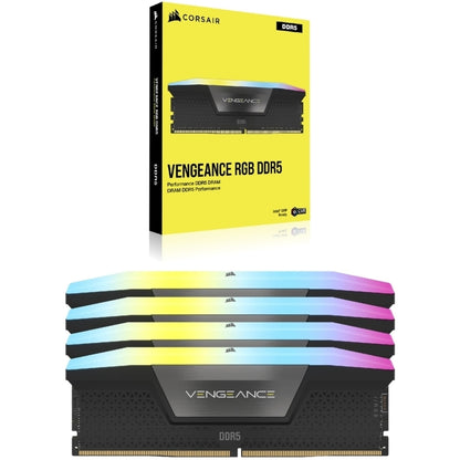 Corsair VENGEANCE RGB DDR5 64GB (4 x 16GB) DDR5 6600 CL32-39-39-76 1.40V Intel XMP - BLACK