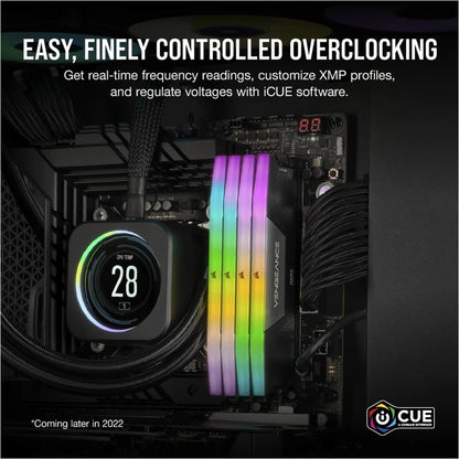 Corsair VENGEANCE RGB DDR5 64GB (4 x 16GB) DDR5 6600 CL32-39-39-76 1.40V Intel XMP - BLACK