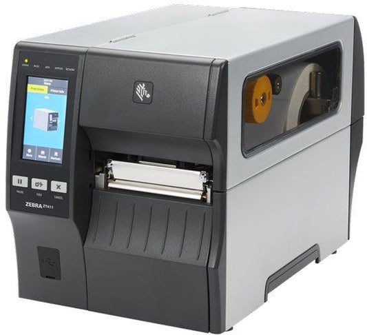 TT Printer ZT411; 4''; 203 dpi; Euro and UK cord; Serial; USB; 10/100 Ethernet; Bluetooth 4.1/MFi; USB Host; EZPL