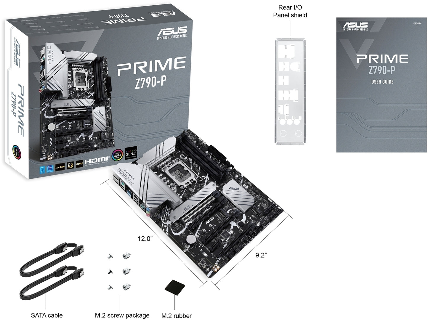 ASUS Motherboard/LGA1700/DDR5/4xDIMM/Max.192GB/1xDP/1xHDMI/ 1xPCIe5x16/3xPCIe4x16/1xPCIe3x1/3xM.2/4xSATA/RAID.