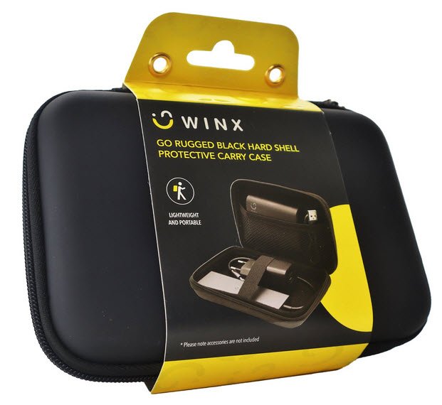 Winx Go Black Rugged Hardshell Protective Carry Case