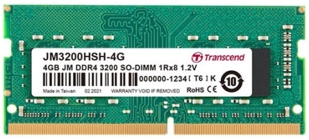 TRANSCEND 4GB DDR4 3200Mhz Notebook  SO-DIMM 1RX8 1GX8 CL22 1.2V