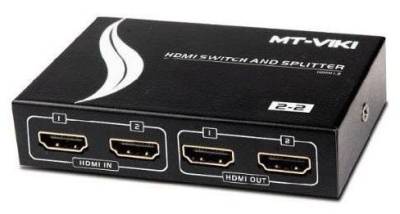 2 IN 2 OUT HDMI SWITCH AND SPLITTER