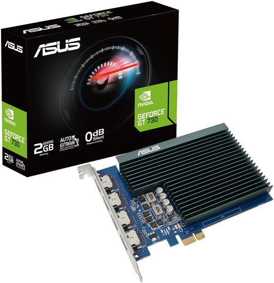 ASUS Graphics Card/NVIDIA/PCIe2.0/2GB GDDR5/4xHDMI/300w/ 14.8x10.5x1.8cm. - PCIe X1 Slot