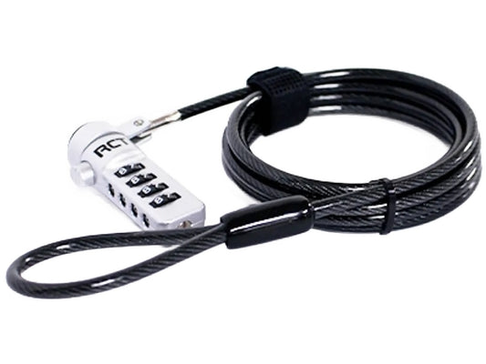 RCT 4 Digit Notebook Security Lock; T-Bar Compatible; 1.8M