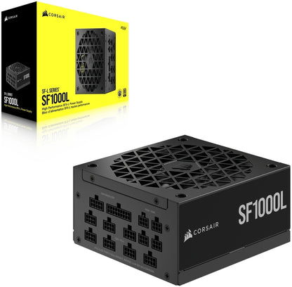 Corsair SF1000L ITX - 1000W Fully Modular 80PLUS Gold; 7 year warranty ATX (1); EPS (3); PCI-E (3); PATA (3); SATA (12)