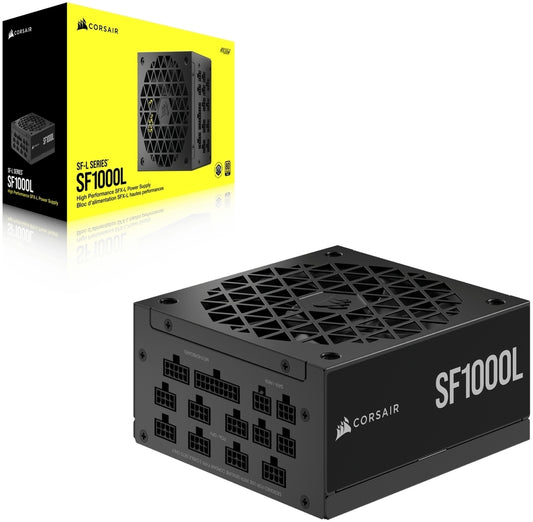 Corsair SF1000L ITX - 1000W Fully Modular 80PLUS Gold; 7 year warranty ATX (1); EPS (3); PCI-E (3); PATA (3); SATA (12)