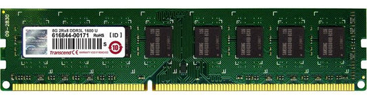 TRANSCEND 8GB DDR3L-1600 LOW VOLTAGE \ DUAL VOLTAGE DESKTOP U-DIMM 1.5V/1.35V 2RX8 CL11
