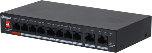 Dahua 10-Port Gigabit Unmanaged Desktop Switch with 8-Port PoE