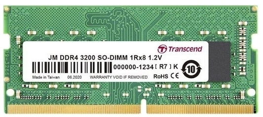 TRANSCEND JET MEMORY 16GB DDR4-3200 NOTEBOOK SO-DIMM 2RX8 CL22