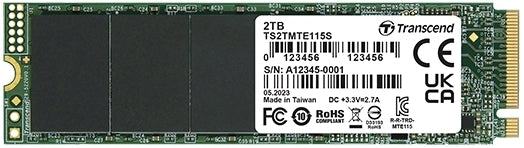 TRANSCEND 500GB MTE115S PCI-E GEN 3x4 M.2 2280 SSD 3D NAND - 3200 MB/s Read 2000 MB/s Write - 200 TBW