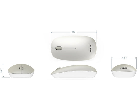 ASUS WIRELESS MOUSE MM5110|SILVER|Clear packing no Blister or Box packaging