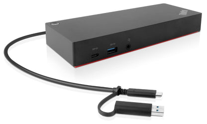 LENOVO ThinkPad Hybrid USB-C with USB-A Dock|Support for 2xMonitors|2xDP|2xHDMI|1xUSB-C|3xUSB 3.1|2xUSB 2.0|RJ45|AudioComboPort