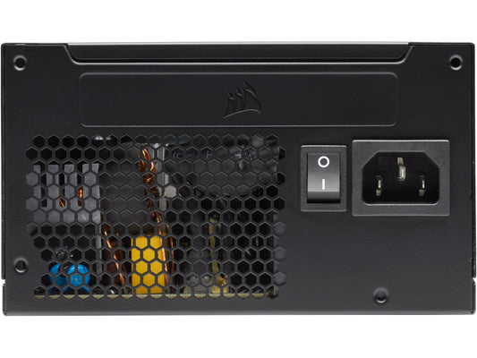 Corsair CX650 — 650 Watt 80 PLUS Bronze; 5yr Warranty; ATX (1); EPS (1); PCI-E (2); 4-Pin Peripheral (2); SATA (3).