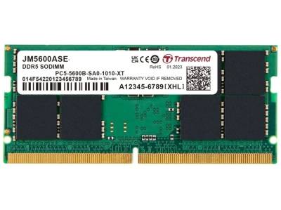 TRANSCEND JET MEMORY 16GB DDR5-5600 NOTEBOOK SO-DIMM 1RX8 CL46  (2Gx8)x8