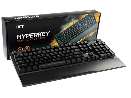 RCT HyperKey 104 keys Mechanical Gaming Keyboard; Blue mechanical switches; Multi Color LED Backlight.