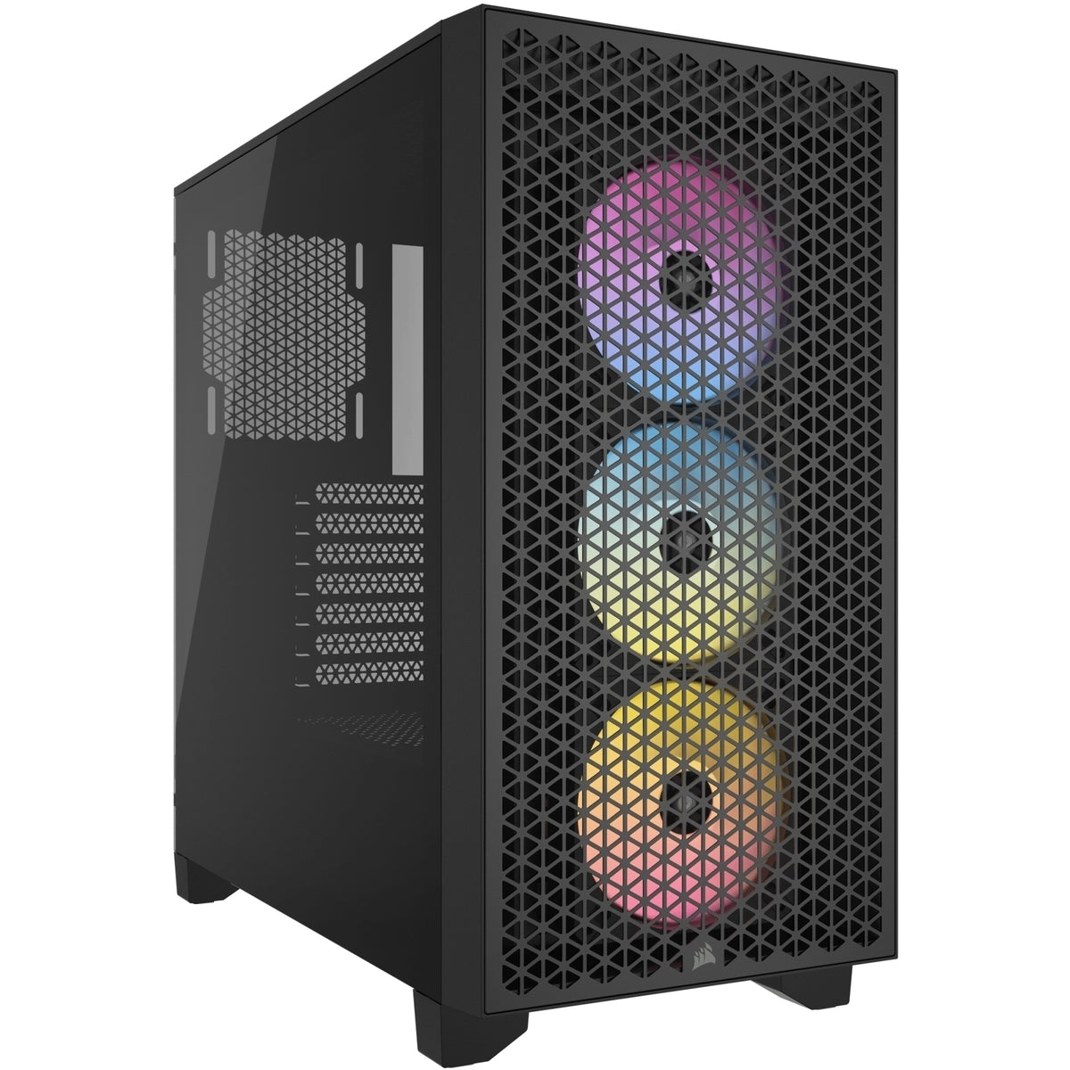 3000D RGB AIRFLOW Black Mid-Tower PC Case; 2x 3.5'' |  2x 2.5'' Drive Bays; Up to 360mm Radiator compatible; 3x 120mm fan incl