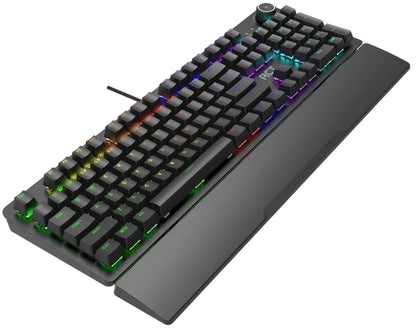 RCT HyperKey 104 keys Mechanical Gaming Keyboard; Blue mechanical switches; Multi Color LED Backlight.
