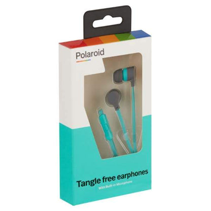 Polaroid Tangle Free Earphones - Turquoise