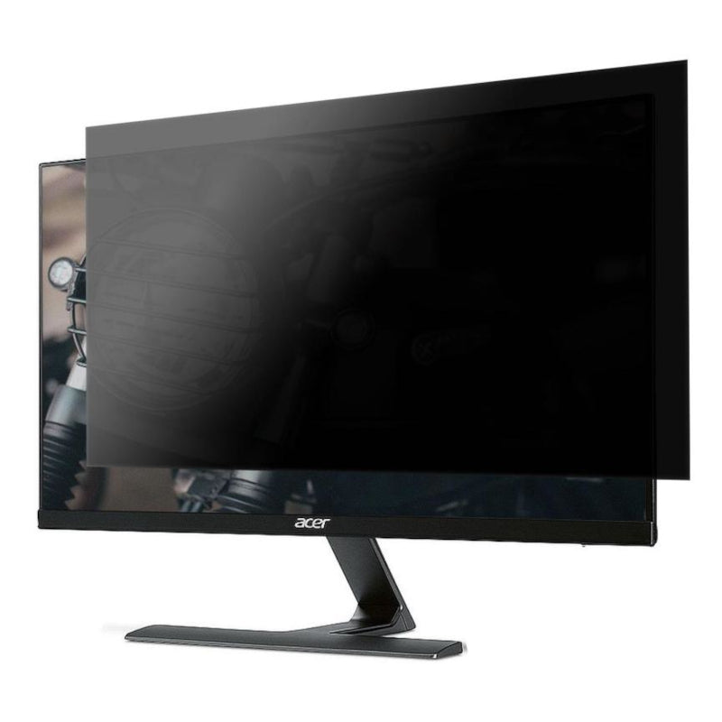 Acer monitor with a reflective privacy screen on a white background