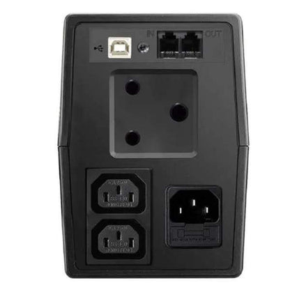 RCT 850VA LINE-INTERACTIVE UPS 510W WITH SA WALL SOCKETS - 1 X TYPE M 2 X TYPE N. BATTERY 6 MONTH WARRANTY ONLY!
