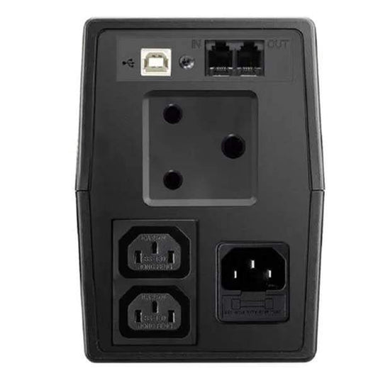 RCT 850VA LINE-INTERACTIVE UPS 510W WITH SA WALL SOCKETS - 1 X TYPE M 2 X TYPE N. BATTERY 6 MONTH WARRANTY ONLY!