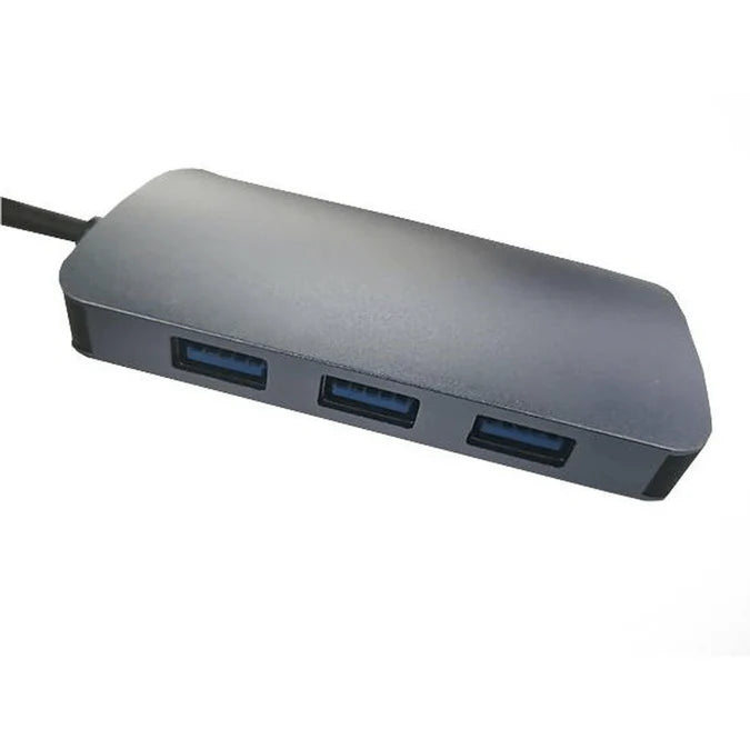 RCT USB type hub with 1 RJ45; 3 USB 3.0 and 1 USB Type C (power delivery)
