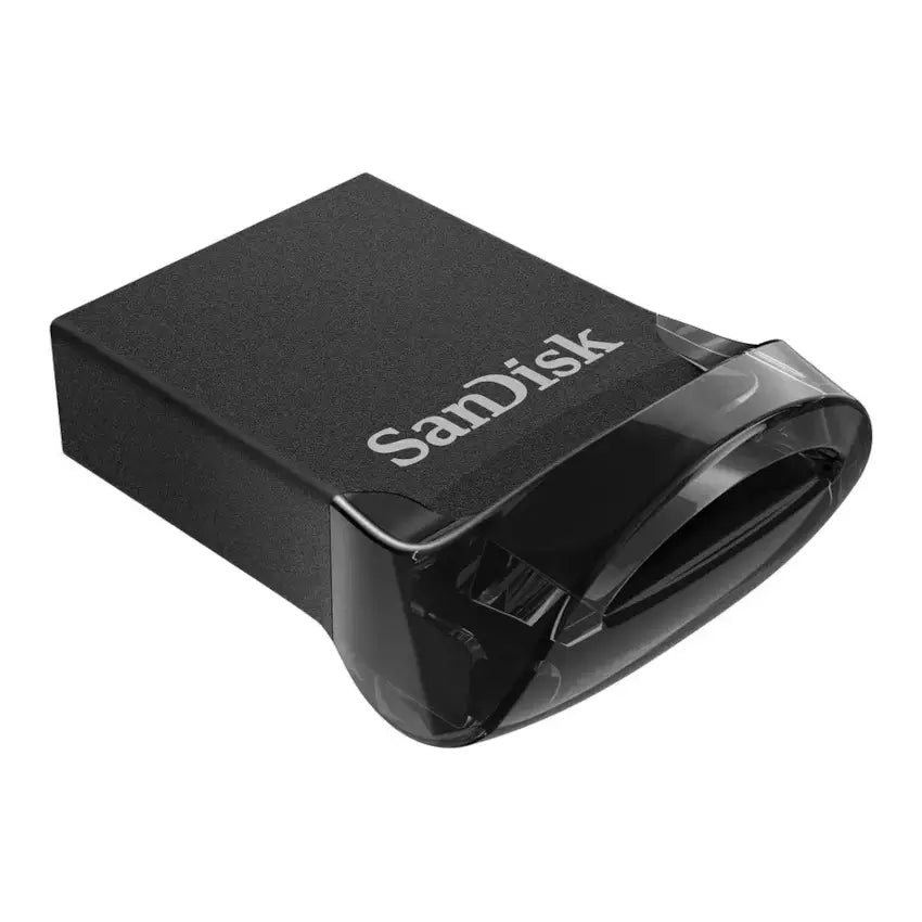 SanDisk Ultra Fit USB Gen3.2 flash drive on a white background