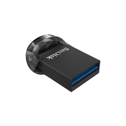 SanDisk Ultra Fit USB flash drive on a white background