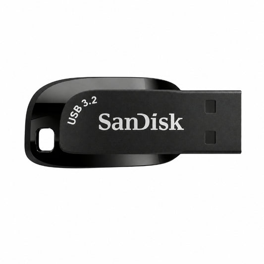 SanDisk Ultra Shift 32GB USB flash drive on a white background