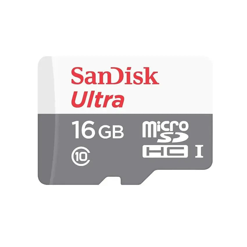 SanDisk Ultra 32GB microSDHC card on a white background