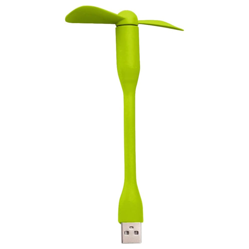 Mini SE094 Flexible USB Fan – Portable Bendable Cooling Fan – Green