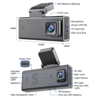4G CAR DASH CAMERA