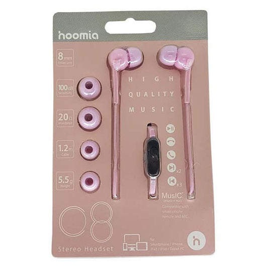STEREO EARPHONE + MIC SAKURA 1.2M