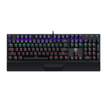 T-Dagger Destroyer 104 Key|Wrist Guard|Rainbow Backlit Gaming Mechanical Keyboard - Black