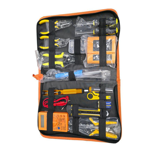 M-Link 16 Piece All-in-One Network Toolkit with Crimping, Tester & Soldering Kit