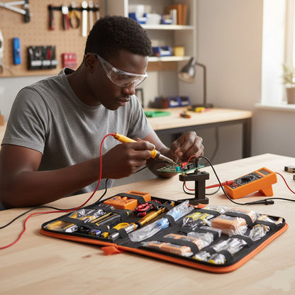 M-Link 16 Piece All-in-One Network Toolkit with Crimping, Tester & Soldering Kit