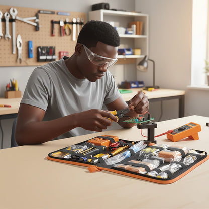 M-Link 16 Piece All-in-One Network Toolkit with Crimping, Tester & Soldering Kit