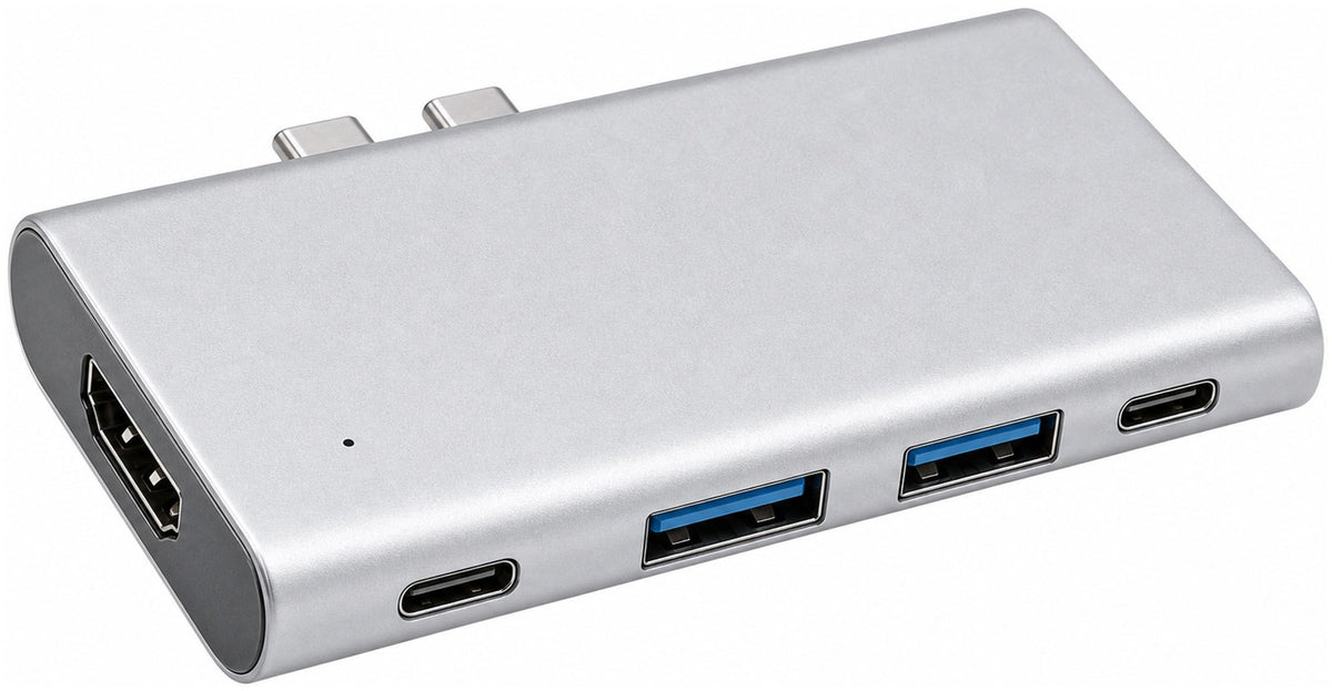 USB-C X 2 5 PORT HUB