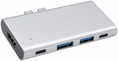 USB-C X 2 5 PORT HUB